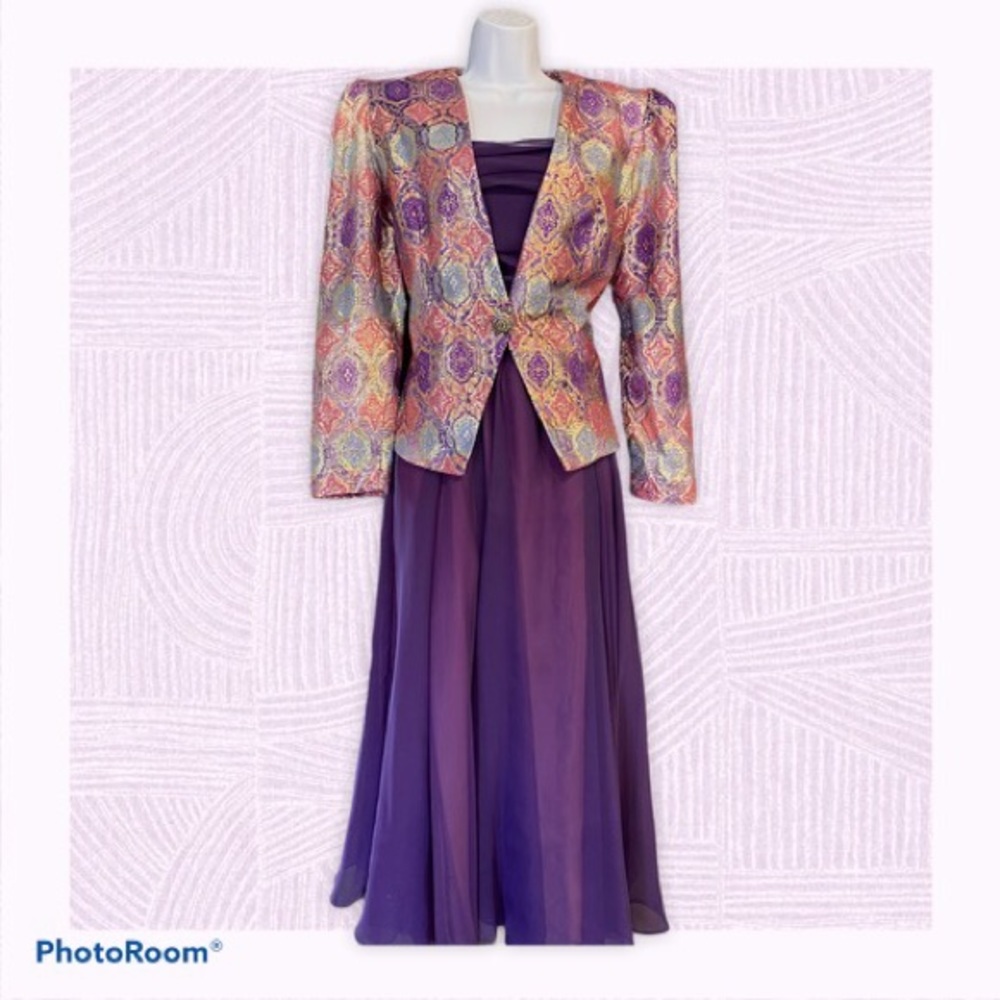 #12.   KAREN LAWRENCE DRESS AND JACKET. SZ 10
